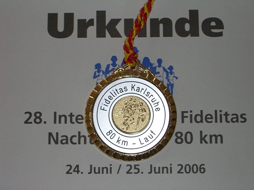 Fidelitas Nachtlauf 2006 - Die Medaille