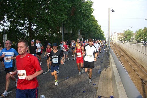 Baden-Marathon 2006 - bei der ersten Verpflegungsstelle