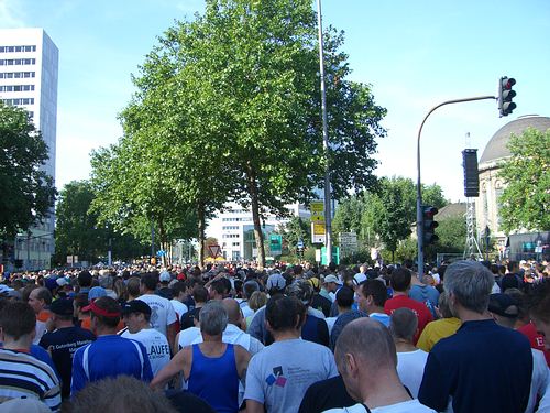 Startblock orange Köln Marathon 2006