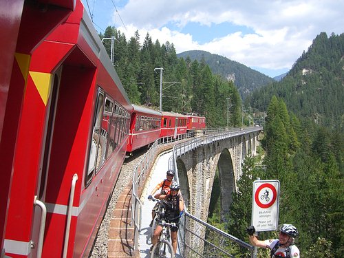 Bahn auf dem Wiesner Viadukt