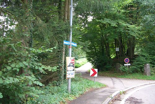 Links abbiegen in den Graf-Rhena-Weg